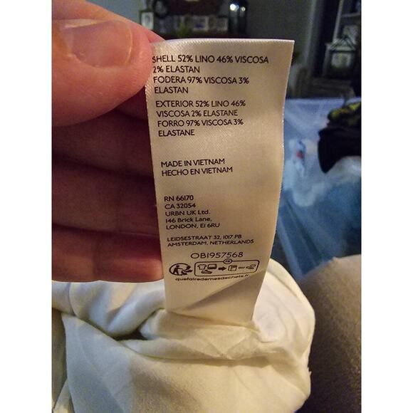 NWT Anthropologie Ophelia Sleeveless Linen Slim Mini Dress Maeve Size 12 Blue - Picture 14 of 14